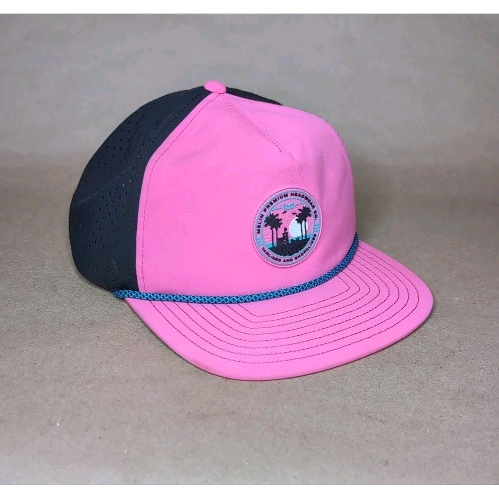 Melin Coronado Shine Hydro Hot Pink Black Neon Collection Adult Classic Snap Hat